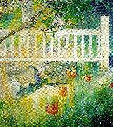 Carl Larsson motiv fran tradgarden France oil painting artist
